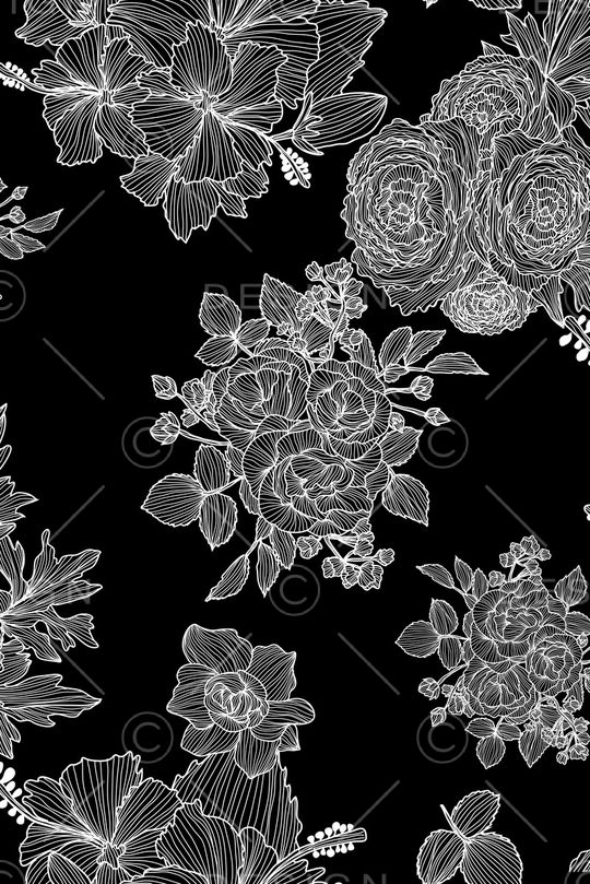 黑白华亿平台印花华亿平台图片