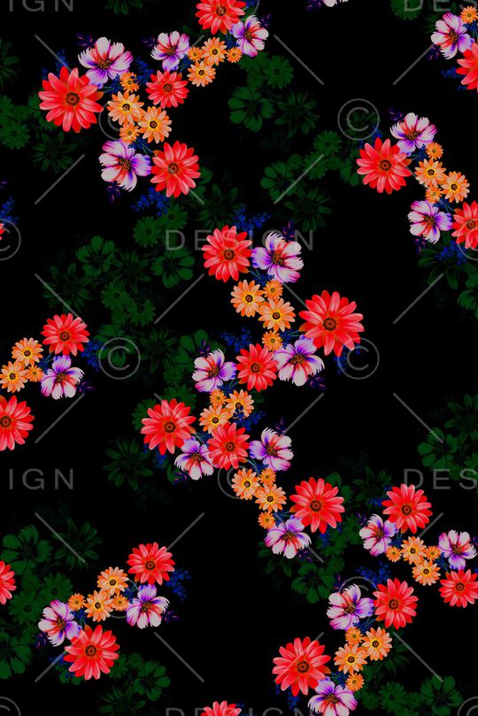 花卉印花华亿平台图片