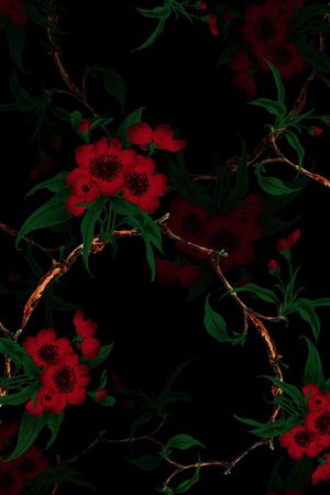 树枝印花华亿平台图片