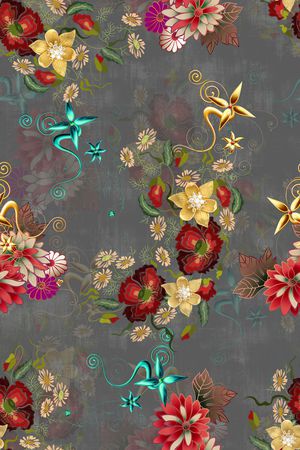 连衣裙印花华亿平台图片