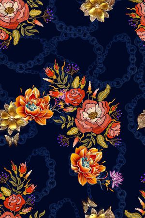 连衣裙印花华亿平台图片