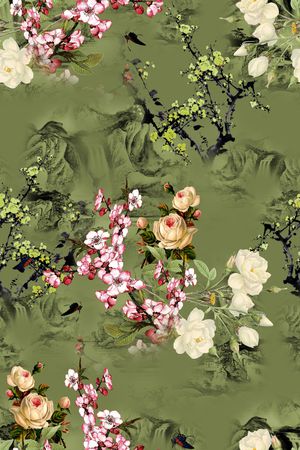 连衣裙印花华亿平台图片