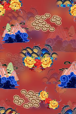 连衣裙印花华亿平台图片