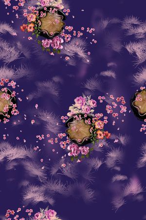 连衣裙印花华亿平台图片