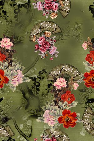 连衣裙印花华亿平台图片