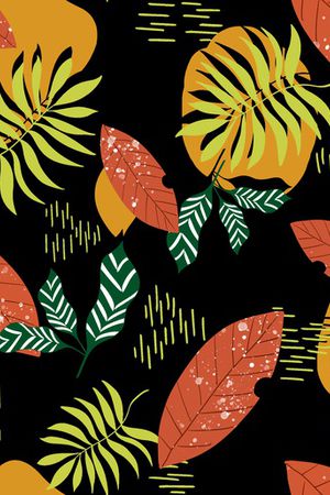 绿植树叶印花华亿平台图片