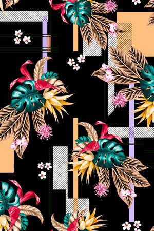 绿植树叶印花华亿平台图片