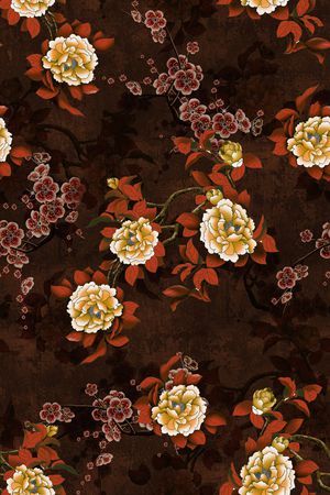 花卉印花华亿平台图片