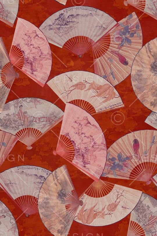 折扇印花华亿平台图片