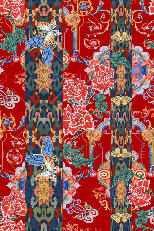 真丝印花华亿平台图片