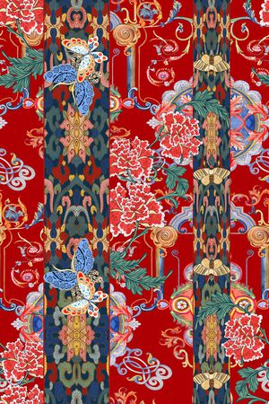 真丝印花华亿平台图片