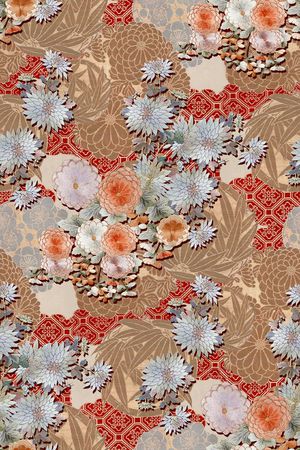 真丝印花华亿平台图片