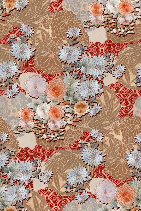 真丝印花华亿平台图片