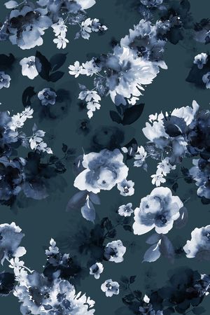 水彩花卉印花华亿平台图片