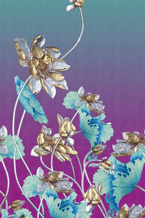 荷花印花华亿平台图片