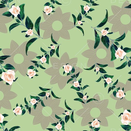 绿植树叶印花华亿平台图片