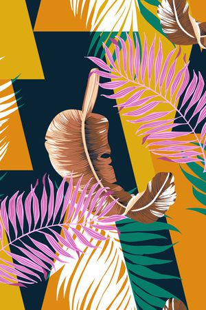 绿植树叶印花华亿平台图片