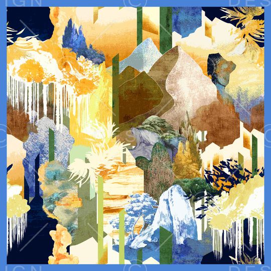 水彩印花华亿平台图片