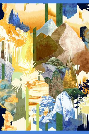 水彩印花华亿平台图片