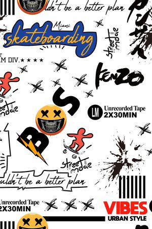 涂鸦印花华亿平台图片