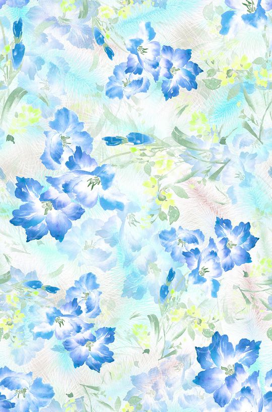 清爽底花卉印花华亿平台图片