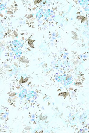 清爽底花卉印花华亿平台图片