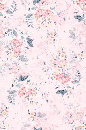 清爽底花卉印花华亿平台图片