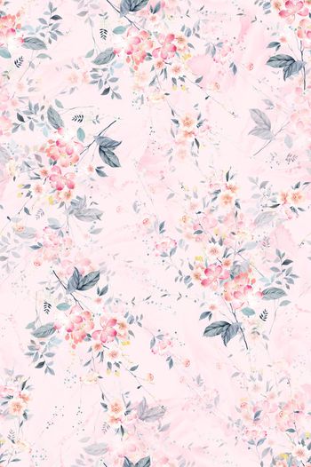 清爽底花卉印花华亿平台图片