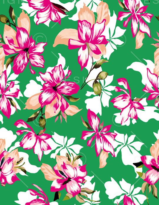 花卉印花华亿平台图片