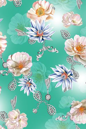 连衣裙印花华亿平台图片