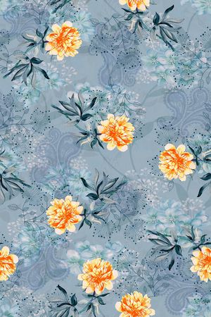 花卉印花华亿平台图片