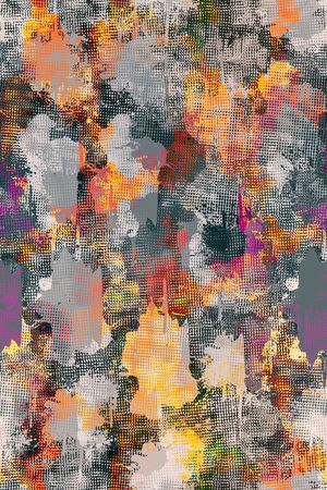 抽象男装印花华亿平台图片