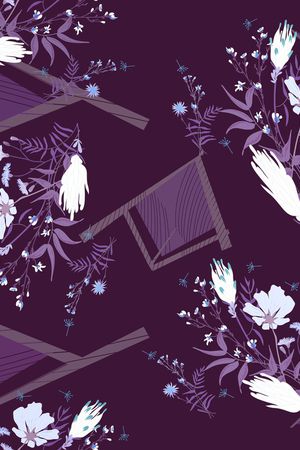 几何花卉印花华亿平台图片