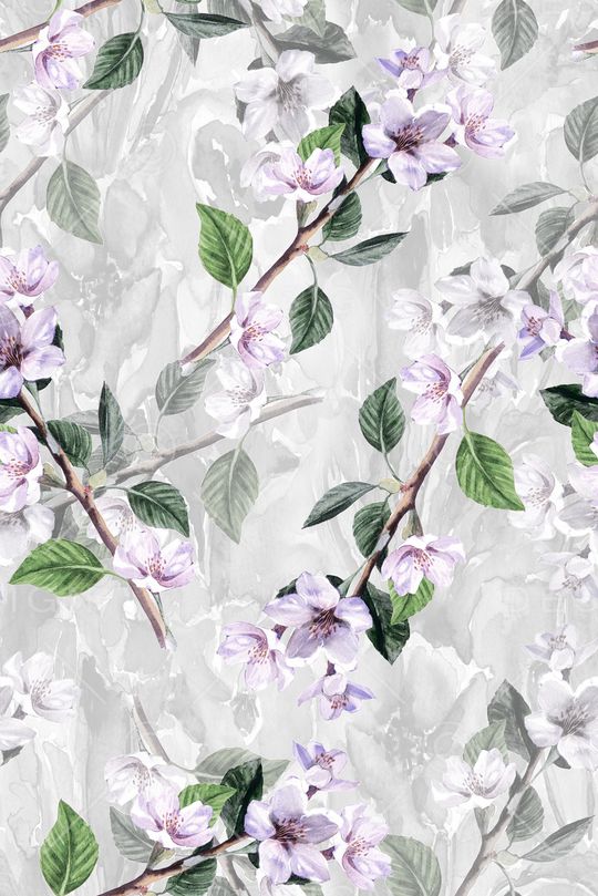 素雅桃花印花华亿平台图片