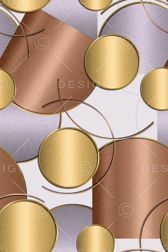 手绘几何印花华亿平台图片