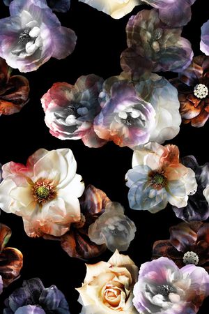 花卉印花华亿平台图片