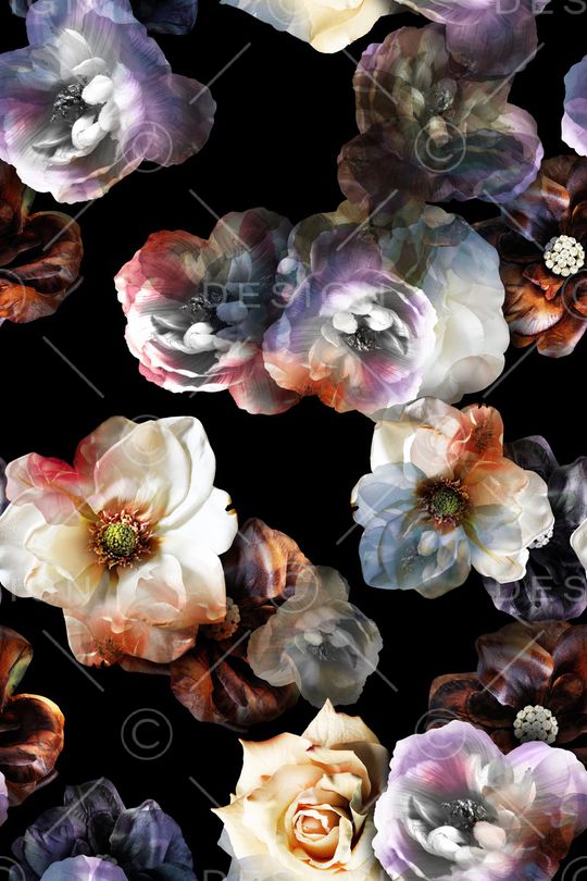 花卉印花华亿平台图片