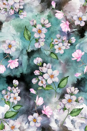 玉兰花印花华亿平台图片