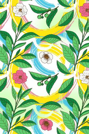 彩底花卉印花华亿平台图片