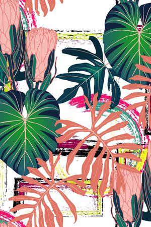 彩底花卉印花华亿平台图片