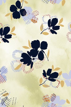 彩底花卉印花华亿平台图片