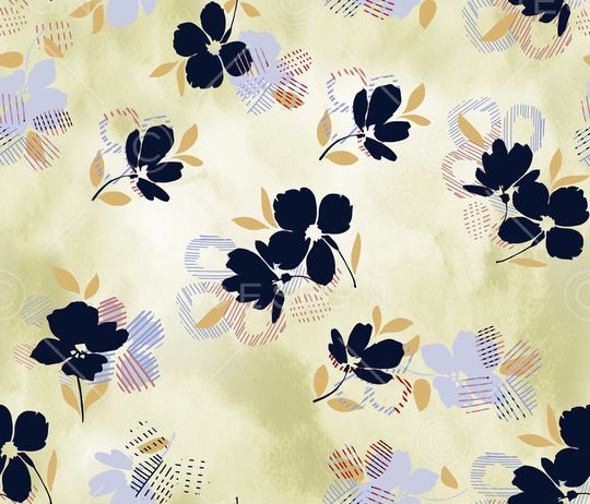 彩底花卉印花华亿平台图片