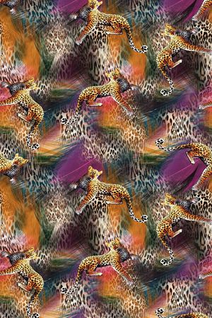 豹纹印花华亿平台图片