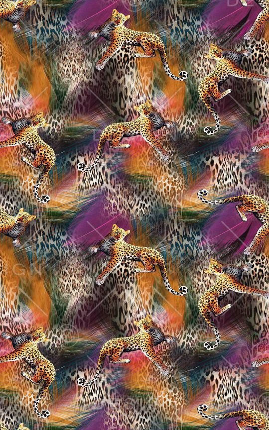 豹纹印花华亿平台图片