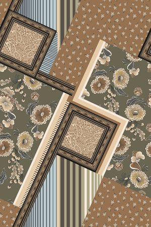 复古印花华亿平台图片