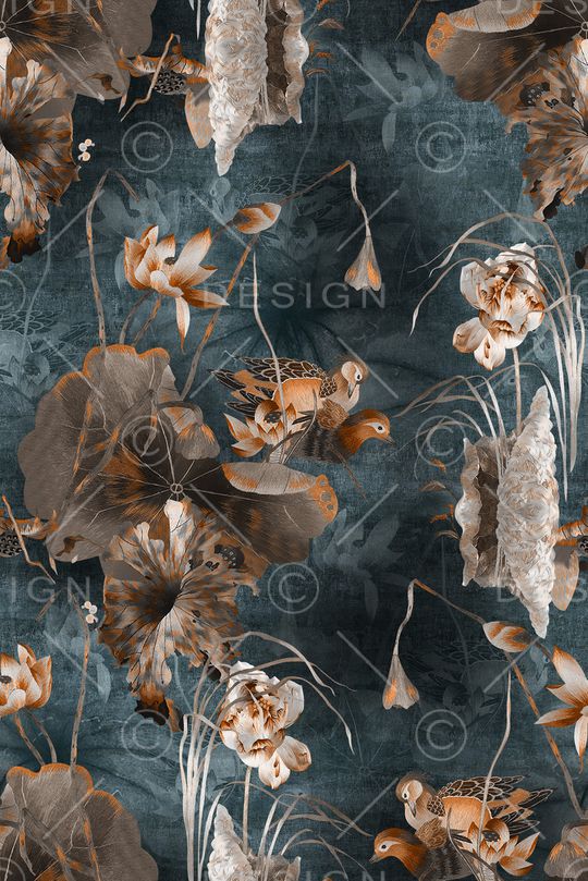 荷花印花华亿平台图片