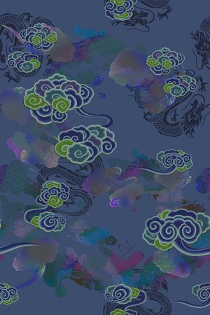 传统纹样印花华亿平台图片