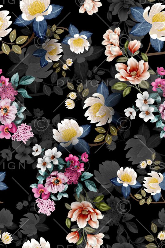 花卉印花华亿平台图片