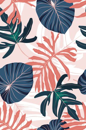 绿植树叶印花华亿平台图片