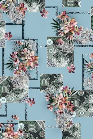 复古印花华亿平台图片